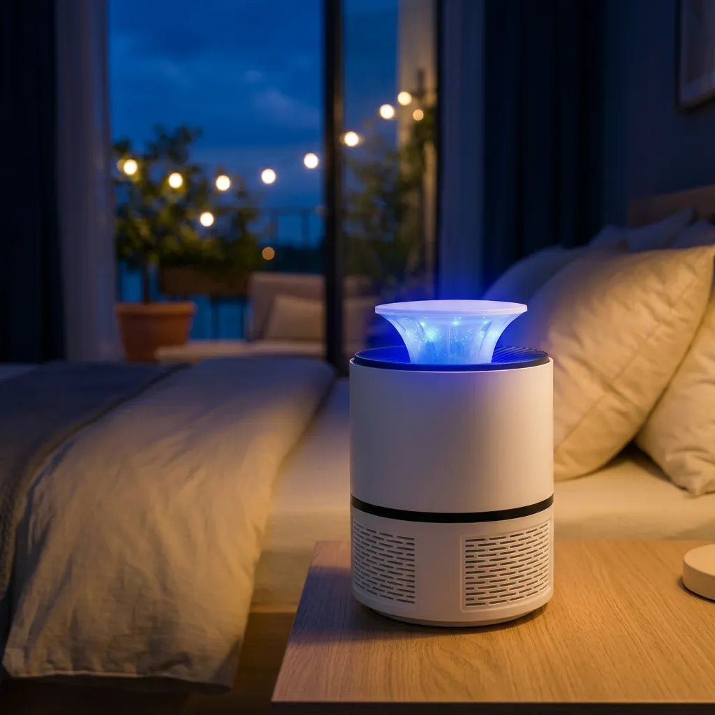 Persona despierta por mosquitos durante una noche de verano